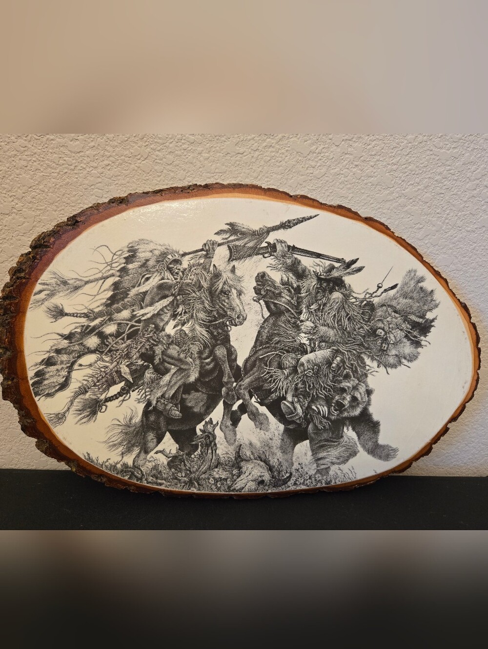 Broken Treaties Linda & Bill O'Neill Lithograph Print On Wood Vintage True West